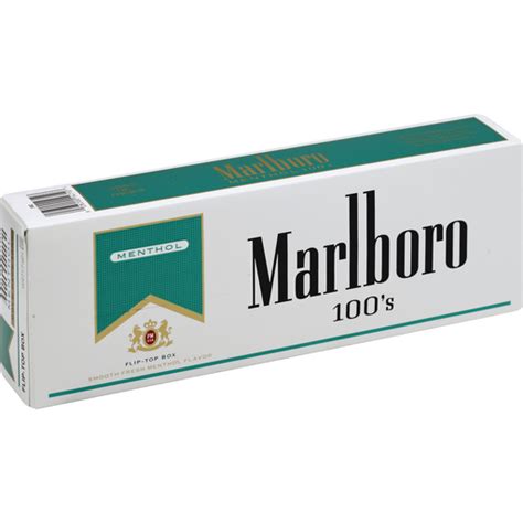 Marlboro Cigarettes Menthol Gold Pack 100s Flip Top Box