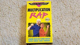 Rock N Learn Multiplication Rap Vhs Tape Vintage Off