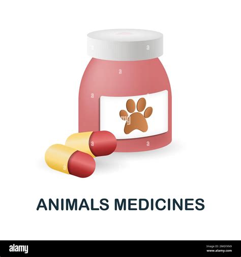 Animals Medicines icon. 3d illustration from home pets collection ...