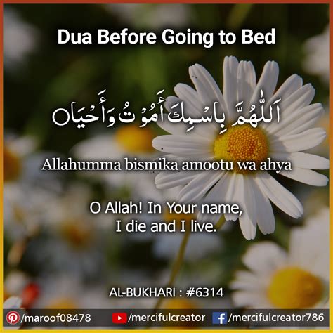 Dua Before Sleep With English Translation Transliteration Dua