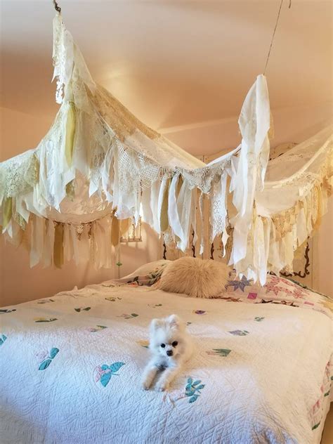 Bed Canopy Rustic Shabby Chic Boho Wedding Made To Order Etsy