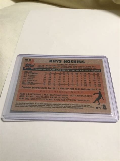 2018 Topps Chrome 1983 Anniversary Rhys Hoskins 83T 21 Philadelphia