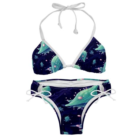 Sea Slug Detachable Sponge Adjustable Strap Bikini Set Two Pack Swim