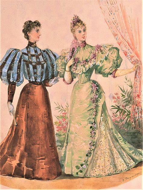 Fashion Plate La Mode Illustree 1895 Victorian History Victorian