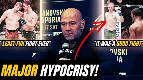 Hypocrisy Dana White Defends Ian Garry S Sleep Inducing Performance