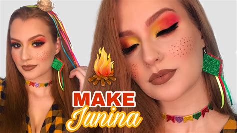 MAQUIAGEM FESTA JUNINA YouTube