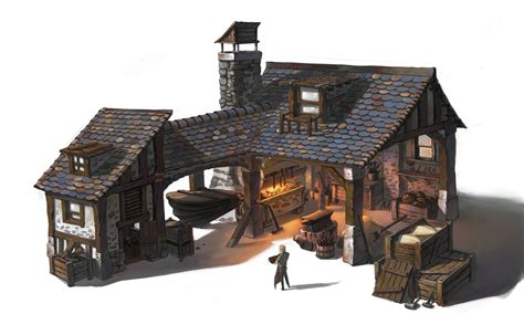 Smithy Wonwoo Cho Fantasy House Building Concept Viking House