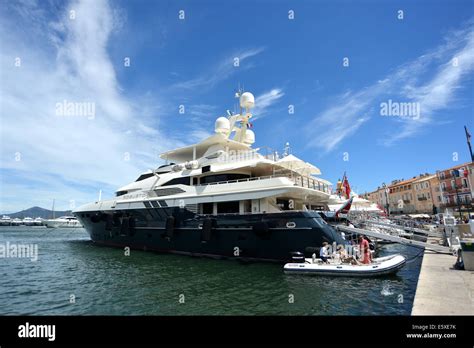 Luxury Yacht In Port Of Saint Tropez Var Provence Cote D Azur France