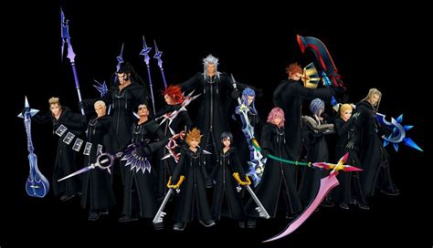 Xion Roxas Axel Demyx Larxene Lexaeus Luxord Marluxia Saix Vexen Xaldin