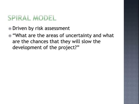 Ppt The Spiral Model A Risk Driven Approach Powerpoint Presentation