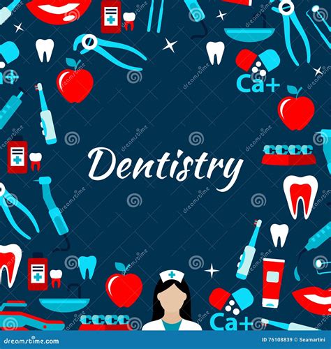 Dentistry And Dental Treatments Banner Stock Vector Illustration Of