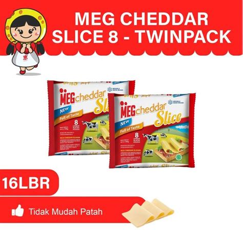 Jual Meg Keju Cheddar Slice X Sheets Shopee Indonesia