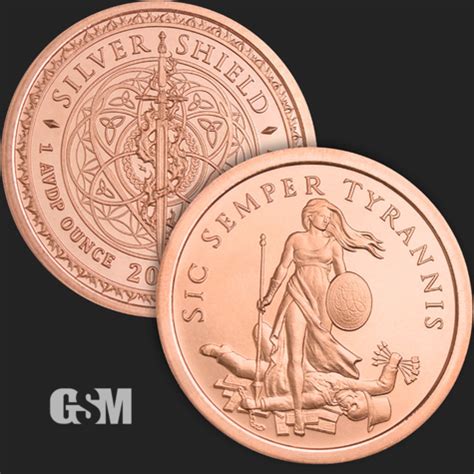 Oz Sic Semper Tyrannis Copper Round