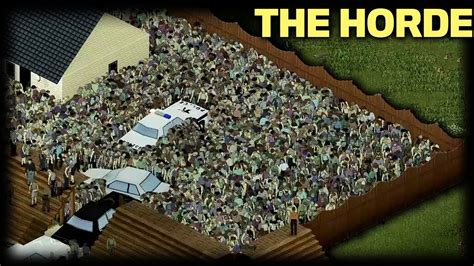 Project Zomboid Massive Zombie Horde In A Holding Pen Youtube