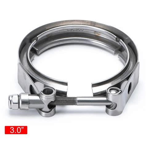 QIVBE 3 Stainless Steel 304 Normal V Band Clamp Turbo Exhaust Clamp