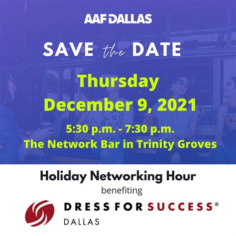 Aaf Dallas Holiday Networking Hour Benefits Dress For Success