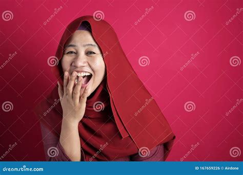 Muslim Lady Laugh Happily Expression Stock Photo Image Of Beauty