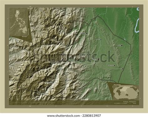 Kalinga Province Philippines Elevation Map Colored Stock Illustration ...