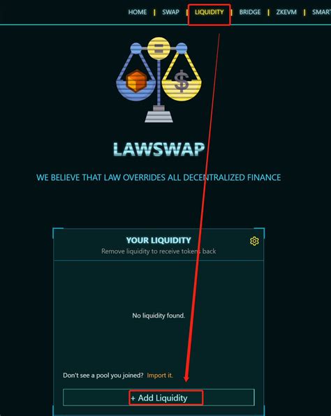 夏语冰 on Twitter 如图1依次点击liquidity add liquidity 如图2点击supply用LAW