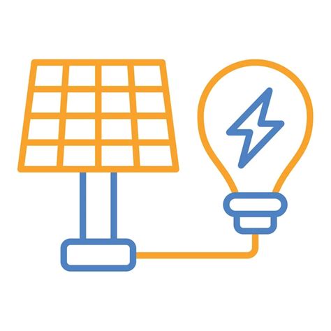 Icono de la energía solar Vector Premium