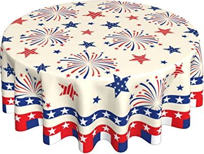 Amazon Horaldaily 4th Of July Tablecloth 60x60 Inch Round