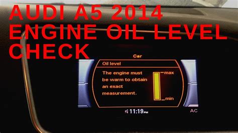 Audi A5 Oil Level Sensor Reset