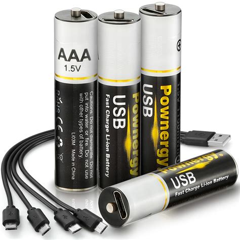 Amazon Pownergy AAA Batteries 1 5V Lithium Ion AAA Battery