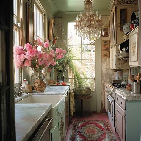 Kitchen Ideas Combine French Country And Shabby Chic Style Concept