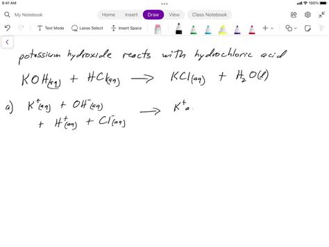 Solvedconsider The Neutralization Reaction That Occurs Upon The Reaction Of Aqueous Potassium