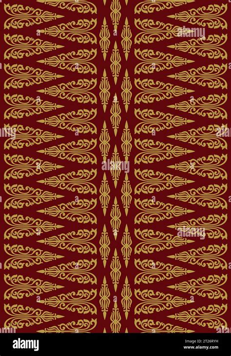 Traditional Classic Malay Handwoven Green Songket Like Batik From Indonesia Or Ethnic Pattern