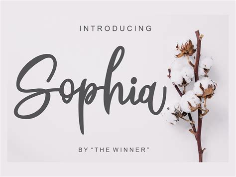 Sophia Font by The1stWinner | Abishay Azarya W. S. on Dribbble