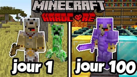 J ai survécu 100 jours sur Minecraft en Hardcore voici ce qui s est