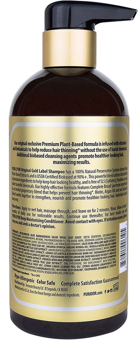 Pura Dor Original Gold Label Anti Thinning Biotin Shampoo Clinically