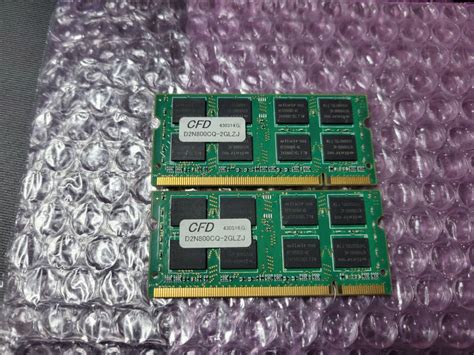 Yahooオークション 即決 Cfd製 2gb×2枚 合計4gb Ddr2 Pc2 6400s So