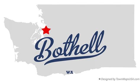 Map of Bothell, WA, Washington