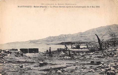 Saint Pierre Martinique Volcano Eruption Disaster Ruins Antique ...