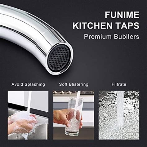 Funime Traditional Kitchen Sink Mixer Tap Elegant Ceramic Dual Lever M