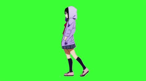 ️green Screen Effects Anime School Girl Walking Mio Akiyama K On