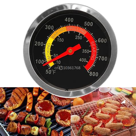 Edelstahl Grill BBQ Raucher Grill Thermometer Temp Grandado