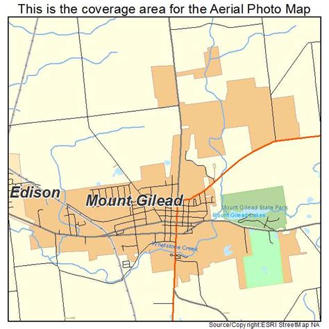 Aerial Photography Map of Mount Gilead, OH Ohio