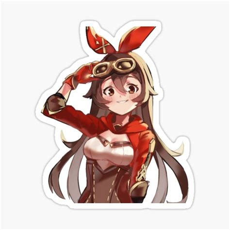 Genshin Impact Amber Sticker For Sale By Helynord Redbubble