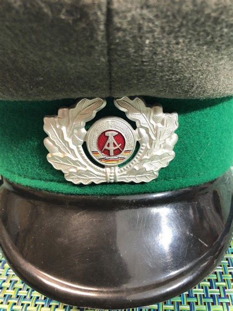 Original Post Ww East German Ddr Nva Army Officers Visor Hat Peaked