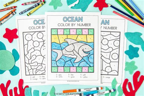 Ocean Color By Number Free Printables The Best Ideas For Kids