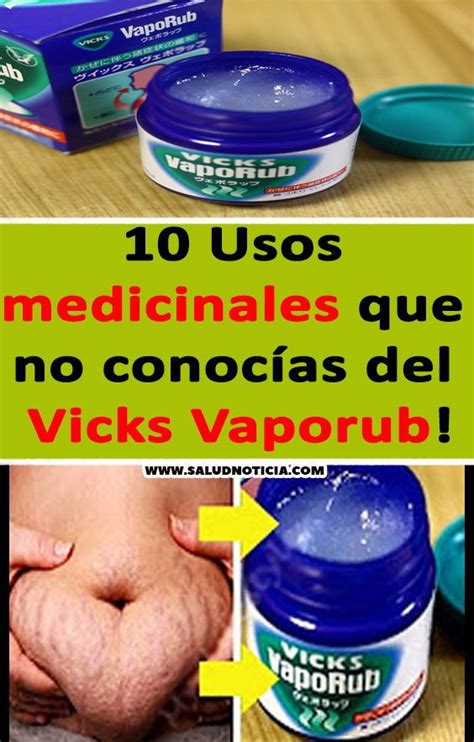 10 Usos medicinales que no conocías del Vicks Vaporub vaporub