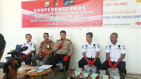 Polda Sulsel Rilis Kasus Pengoplosan Gas Amankan Pelaku Tribun