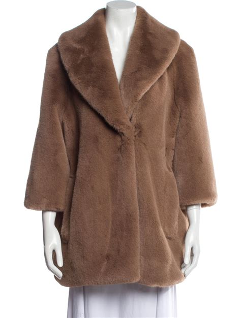 Donna Karan Faux Fur Coat Gem