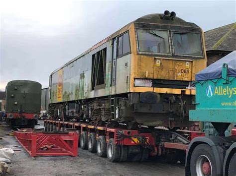 Class 60 Locomotive Arrives At The Wensleydale Railway