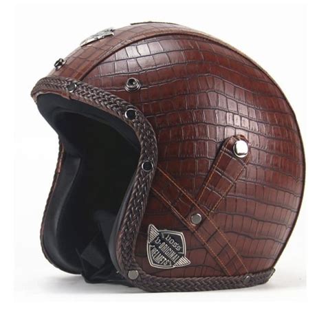 Casque Moto De Marque Unisexe Casque Harley Vintage Moto Casque De