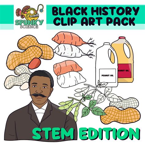 George Washington Carver Clip Art Set Black History Scientist - Etsy