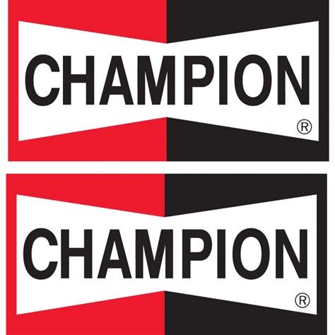 2x Champion Stickers Decals Decalshouse